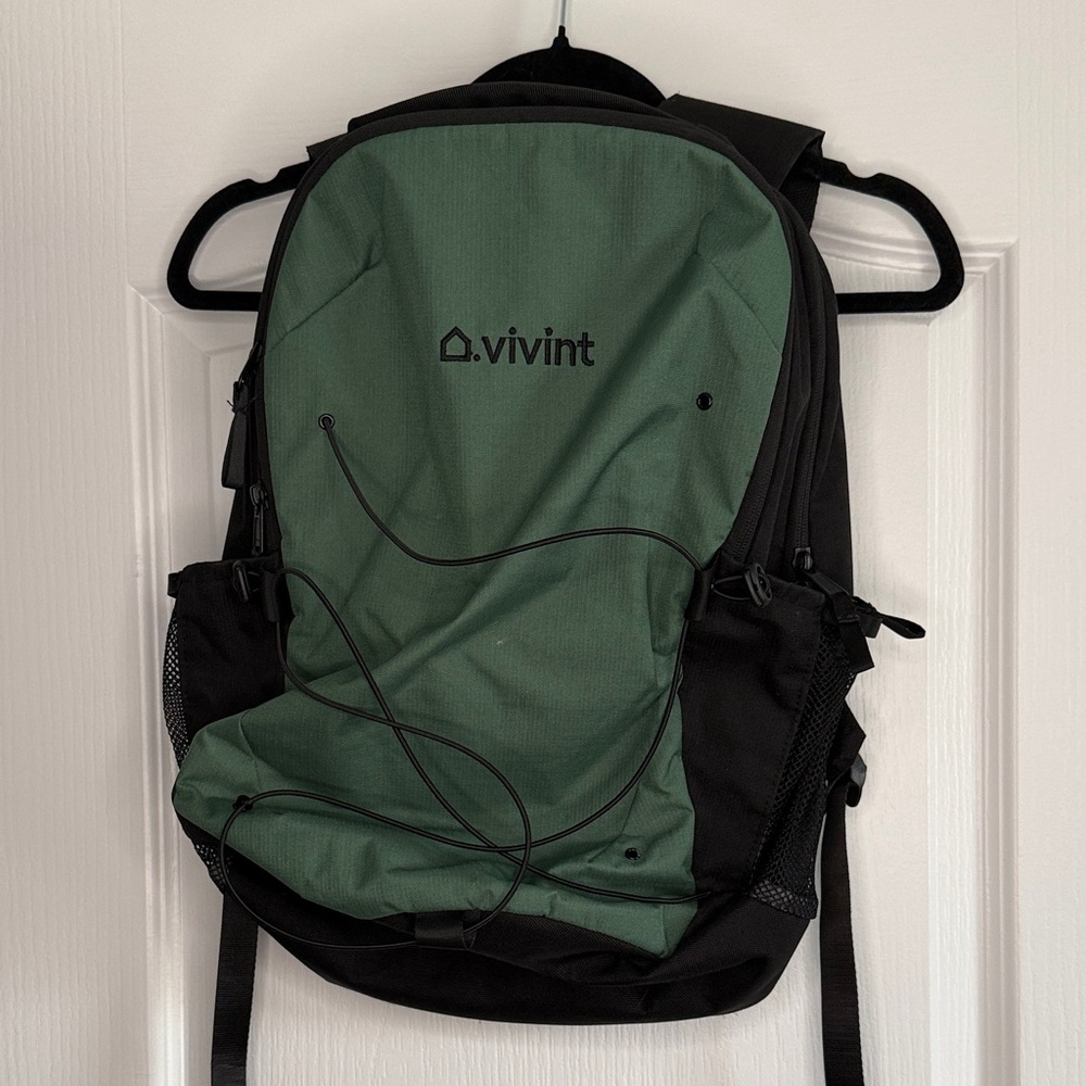 Backpack in Forest Green and Black
